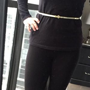 Gold Skinny Belt to Emphasize Waist